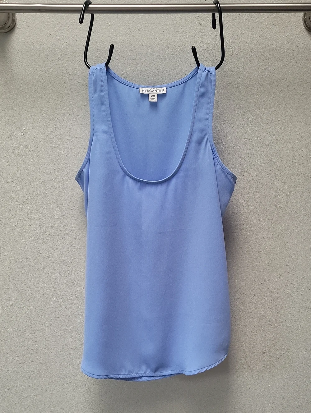 JCrew Light Blue Satin Scoop Neck Camisole